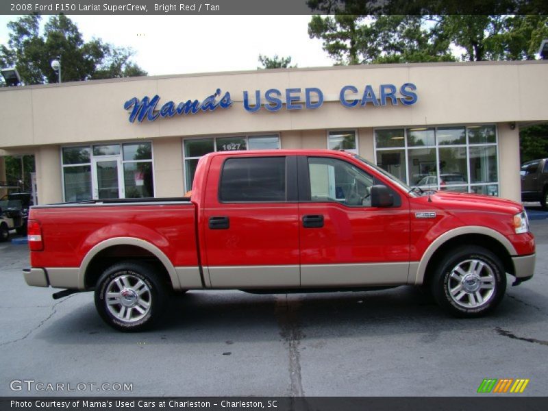 Bright Red / Tan 2008 Ford F150 Lariat SuperCrew