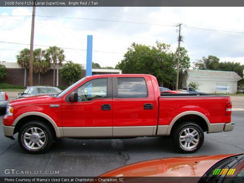 Bright Red / Tan 2008 Ford F150 Lariat SuperCrew