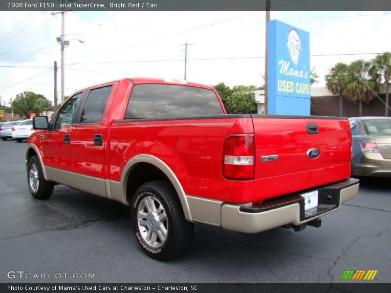 Bright Red / Tan 2008 Ford F150 Lariat SuperCrew