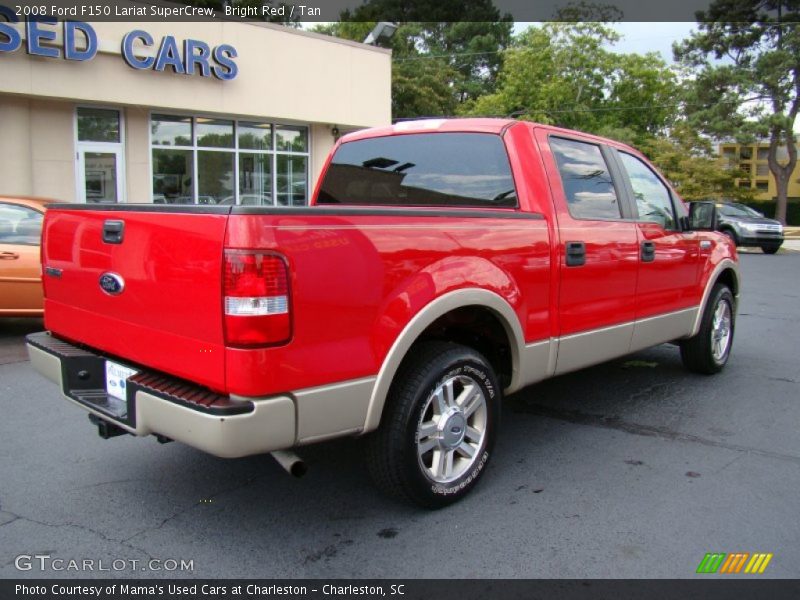 Bright Red / Tan 2008 Ford F150 Lariat SuperCrew