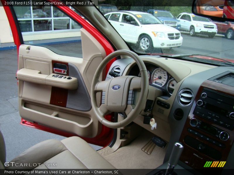 Bright Red / Tan 2008 Ford F150 Lariat SuperCrew