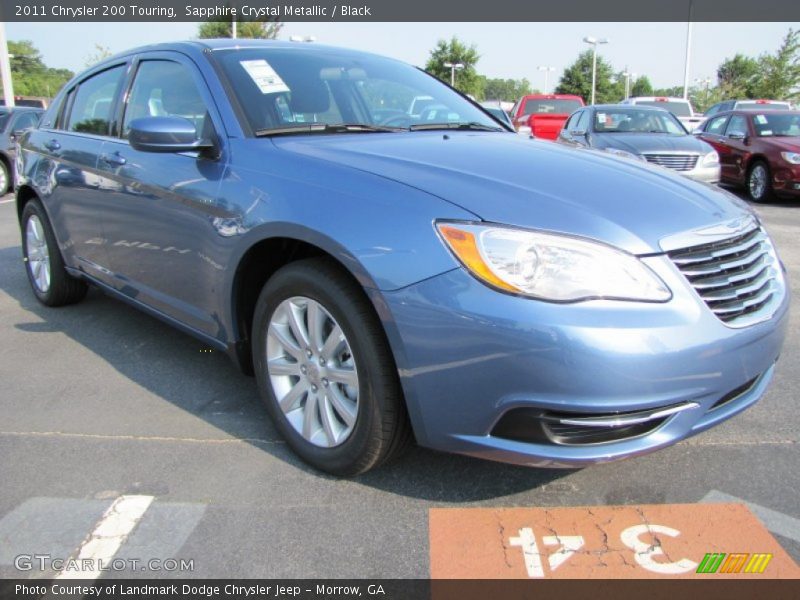 Sapphire Crystal Metallic / Black 2011 Chrysler 200 Touring