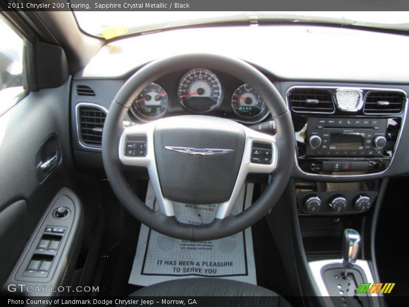 Sapphire Crystal Metallic / Black 2011 Chrysler 200 Touring