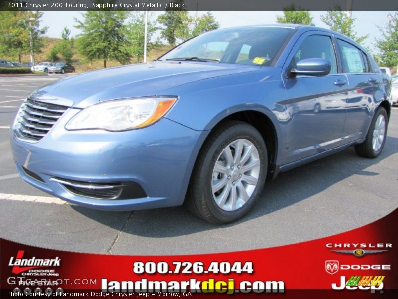 Sapphire Crystal Metallic / Black 2011 Chrysler 200 Touring
