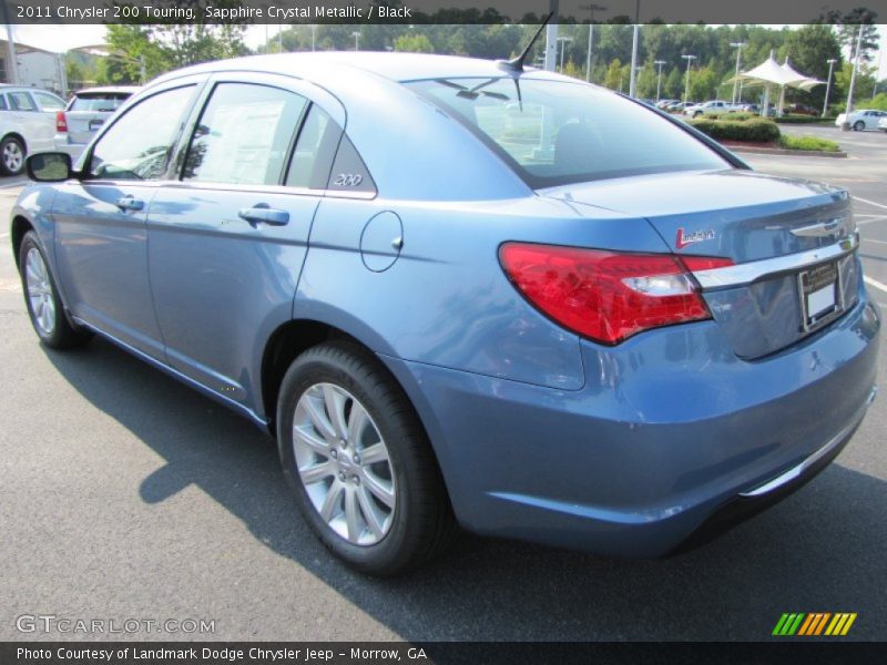 Sapphire Crystal Metallic / Black 2011 Chrysler 200 Touring