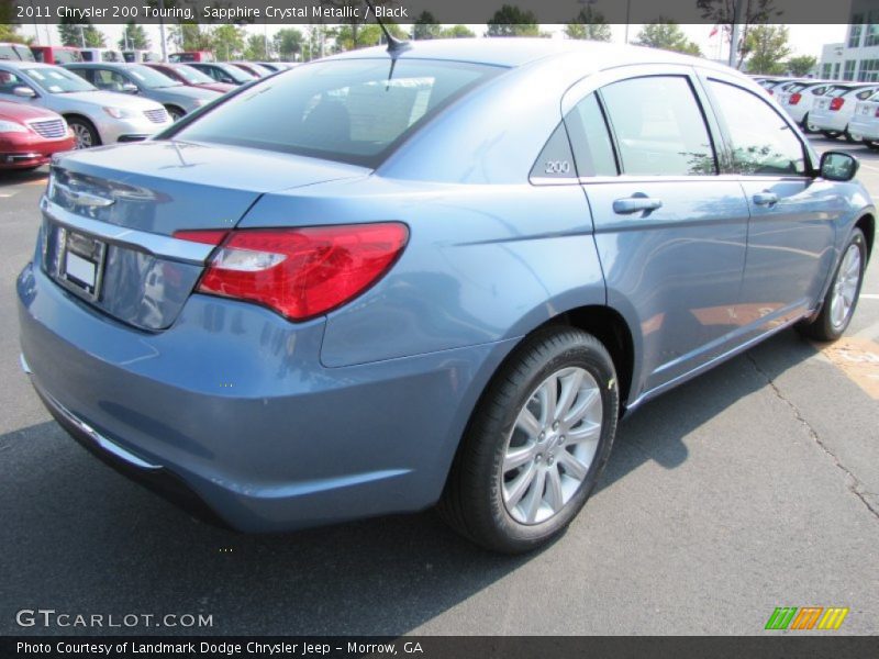 Sapphire Crystal Metallic / Black 2011 Chrysler 200 Touring