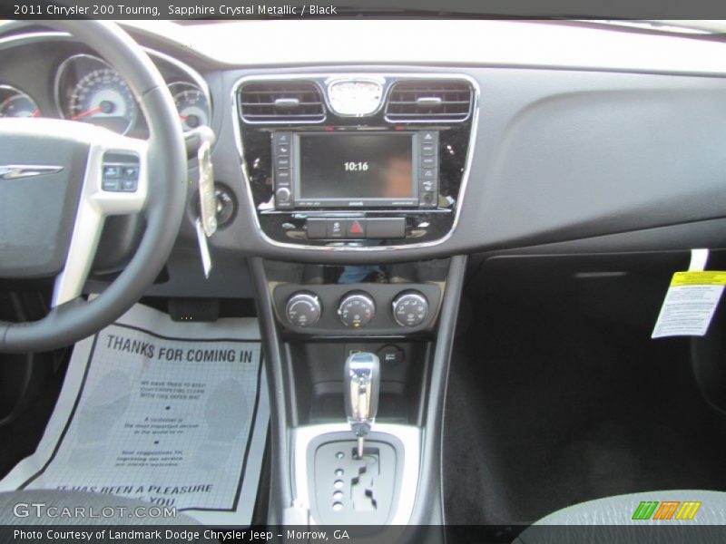 Sapphire Crystal Metallic / Black 2011 Chrysler 200 Touring