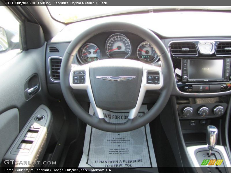 Sapphire Crystal Metallic / Black 2011 Chrysler 200 Touring
