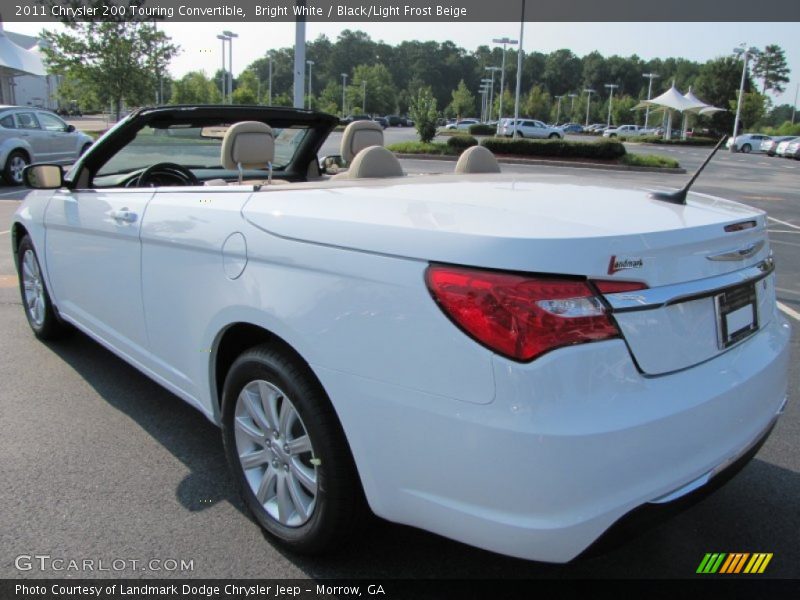 Bright White / Black/Light Frost Beige 2011 Chrysler 200 Touring Convertible