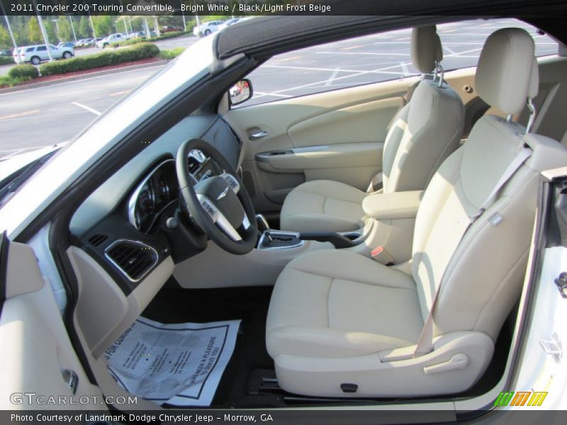  2011 200 Touring Convertible Black/Light Frost Beige Interior