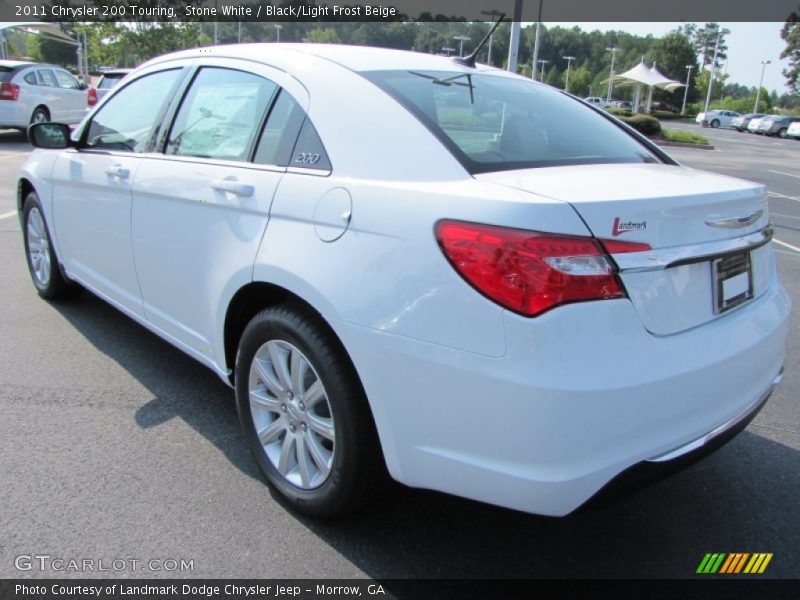 Stone White / Black/Light Frost Beige 2011 Chrysler 200 Touring