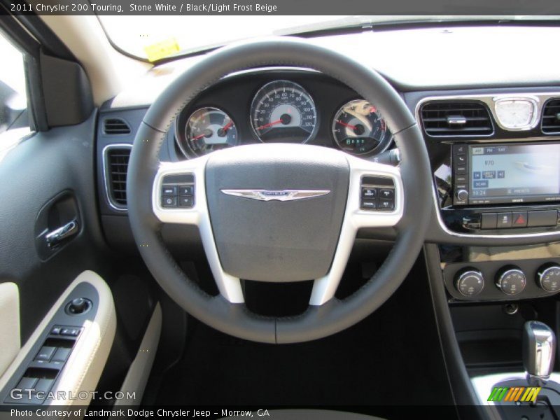 Stone White / Black/Light Frost Beige 2011 Chrysler 200 Touring