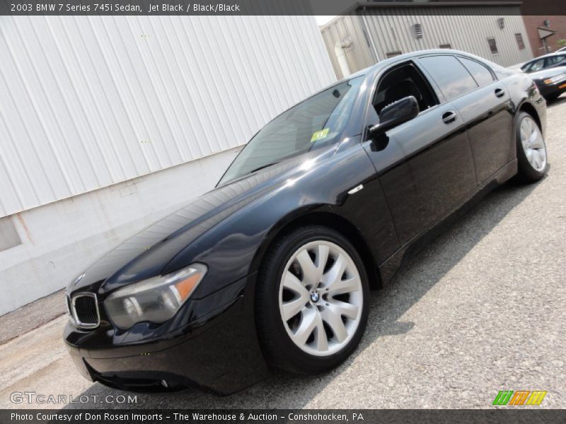 Jet Black / Black/Black 2003 BMW 7 Series 745i Sedan