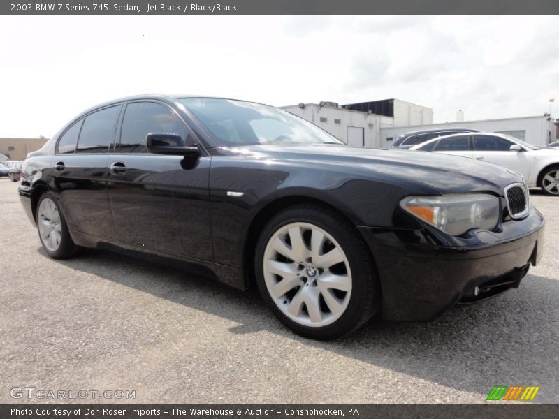 Jet Black / Black/Black 2003 BMW 7 Series 745i Sedan
