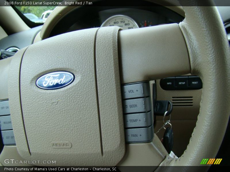 Bright Red / Tan 2008 Ford F150 Lariat SuperCrew