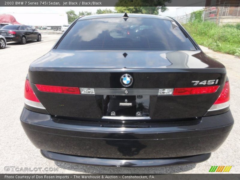 Jet Black / Black/Black 2003 BMW 7 Series 745i Sedan