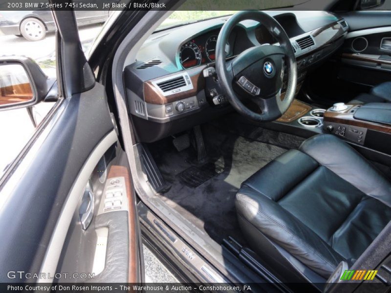 Jet Black / Black/Black 2003 BMW 7 Series 745i Sedan