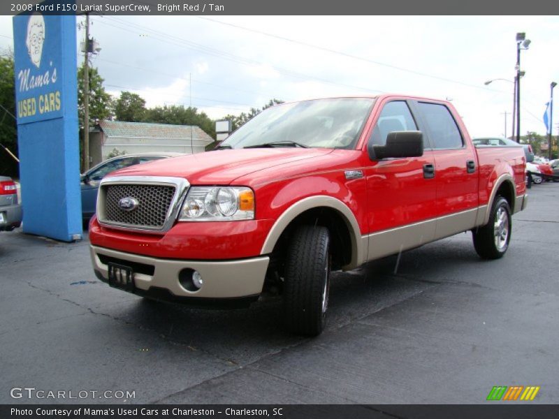 Bright Red / Tan 2008 Ford F150 Lariat SuperCrew