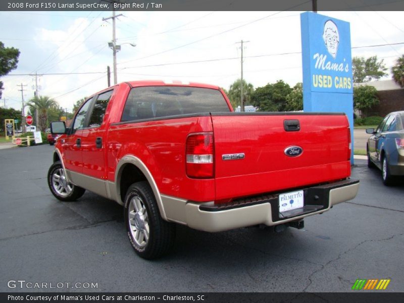 Bright Red / Tan 2008 Ford F150 Lariat SuperCrew