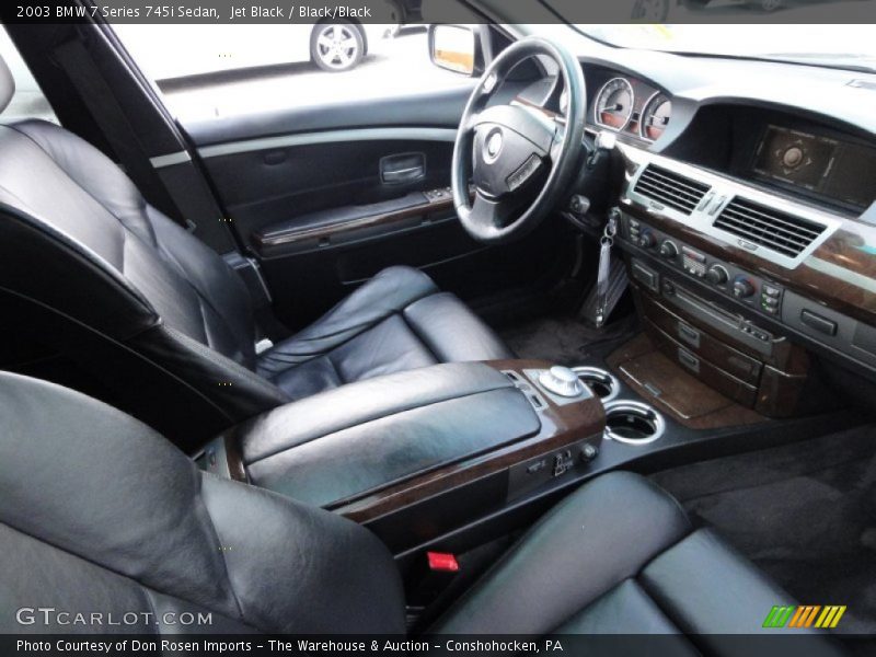 Jet Black / Black/Black 2003 BMW 7 Series 745i Sedan