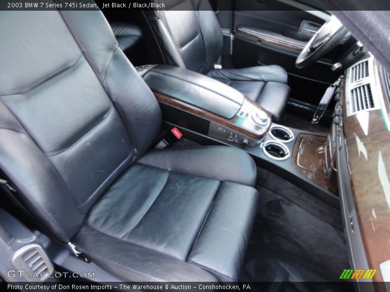 Jet Black / Black/Black 2003 BMW 7 Series 745i Sedan