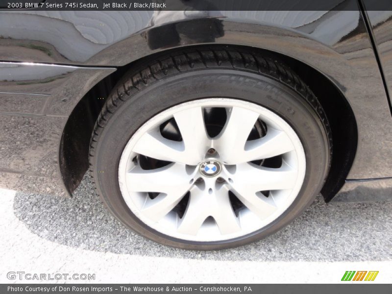 Jet Black / Black/Black 2003 BMW 7 Series 745i Sedan
