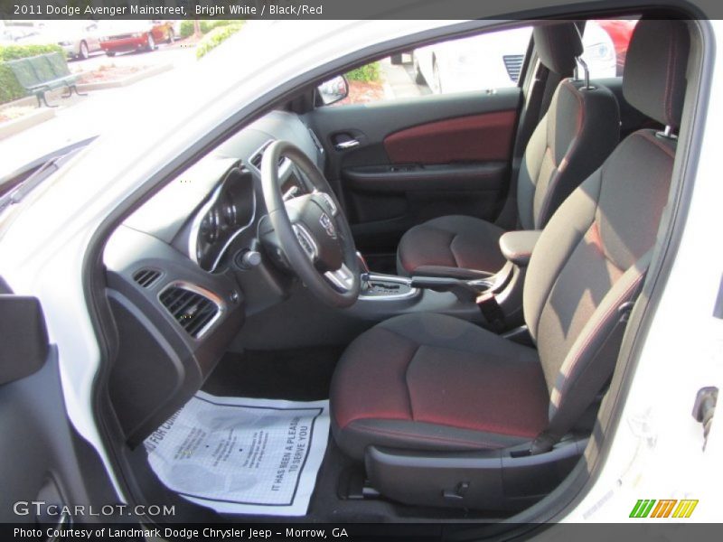 Bright White / Black/Red 2011 Dodge Avenger Mainstreet