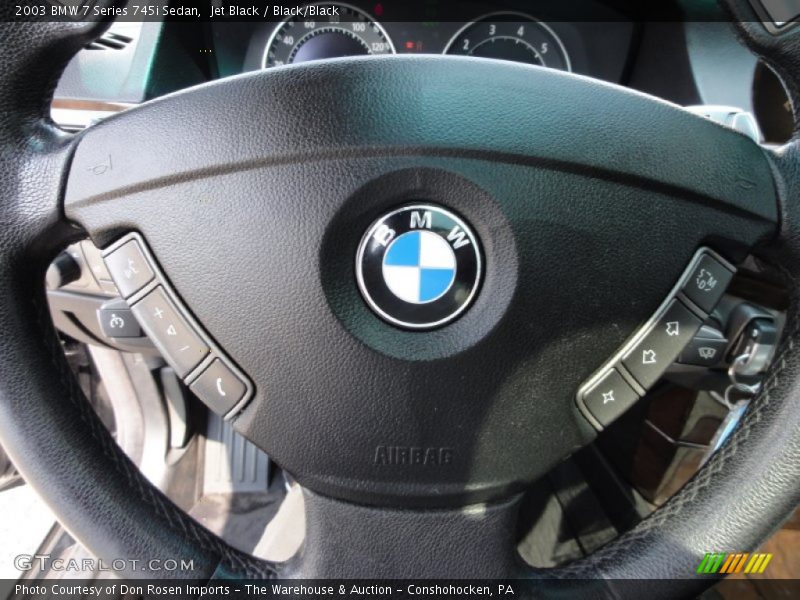 Jet Black / Black/Black 2003 BMW 7 Series 745i Sedan