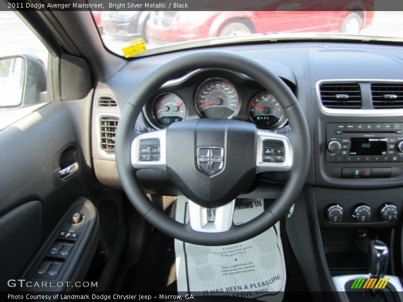 Bright Silver Metallic / Black 2011 Dodge Avenger Mainstreet