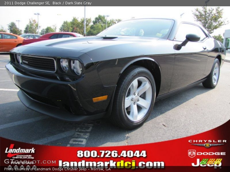 Black / Dark Slate Gray 2011 Dodge Challenger SE