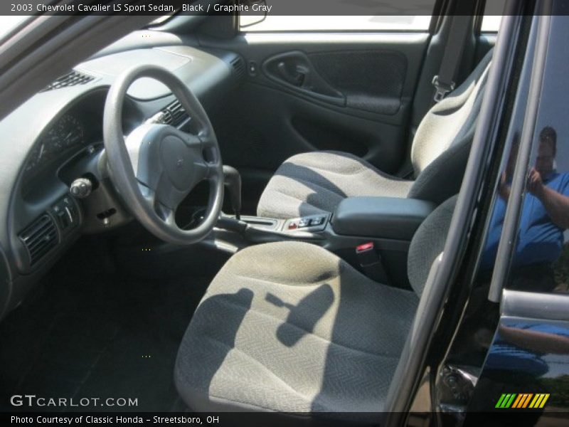 Black / Graphite Gray 2003 Chevrolet Cavalier LS Sport Sedan