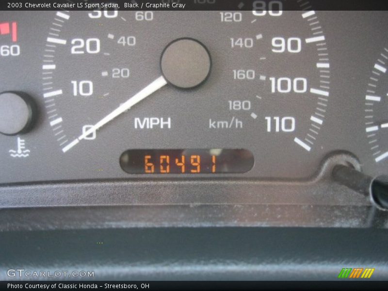 Black / Graphite Gray 2003 Chevrolet Cavalier LS Sport Sedan