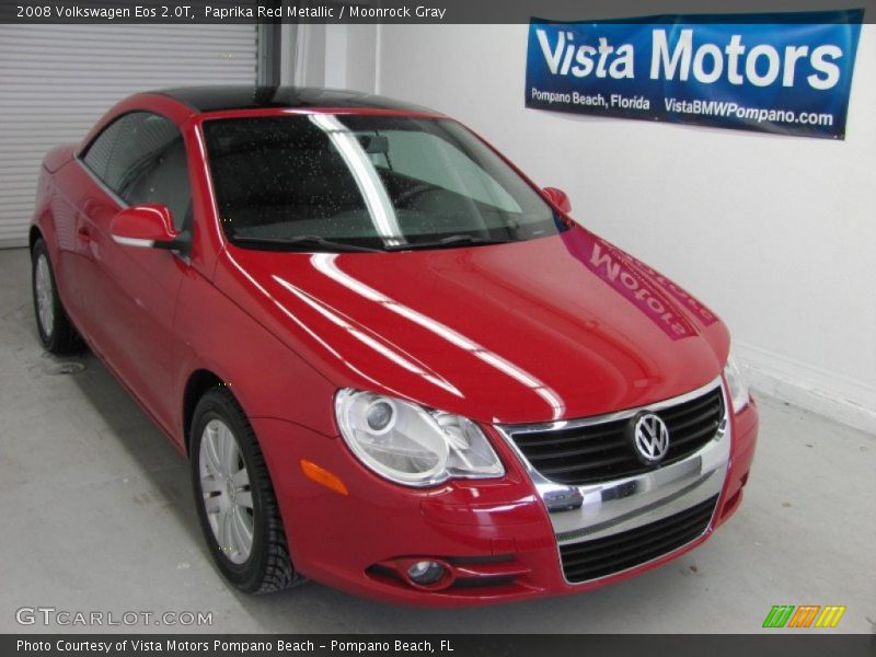 Paprika Red Metallic / Moonrock Gray 2008 Volkswagen Eos 2.0T
