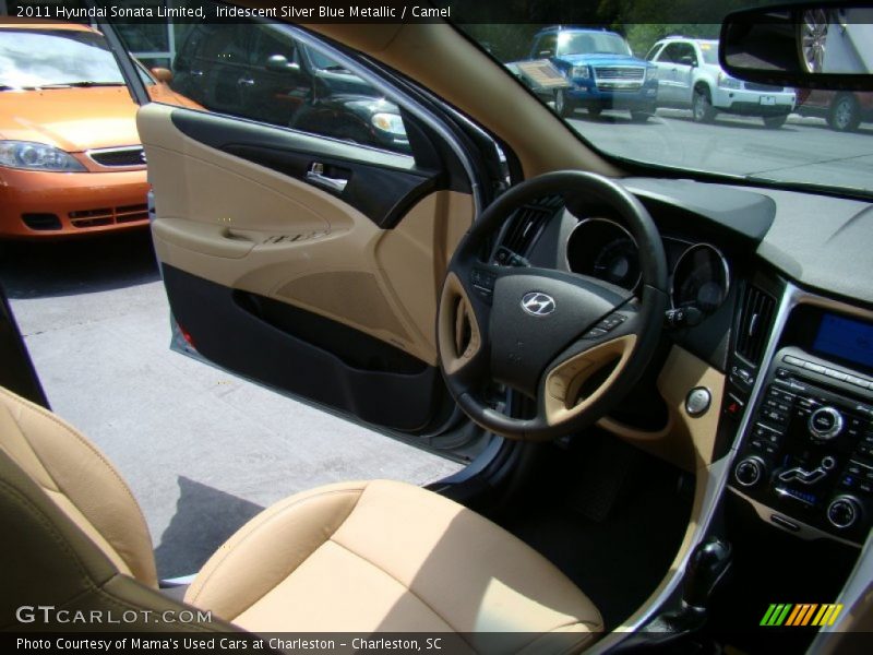 Iridescent Silver Blue Metallic / Camel 2011 Hyundai Sonata Limited