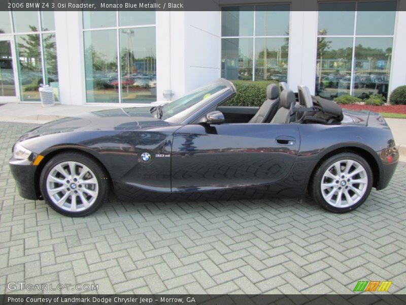 Monaco Blue Metallic / Black 2006 BMW Z4 3.0si Roadster