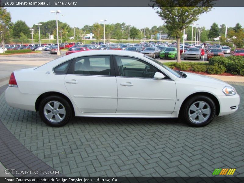 White / Gray 2009 Chevrolet Impala LT