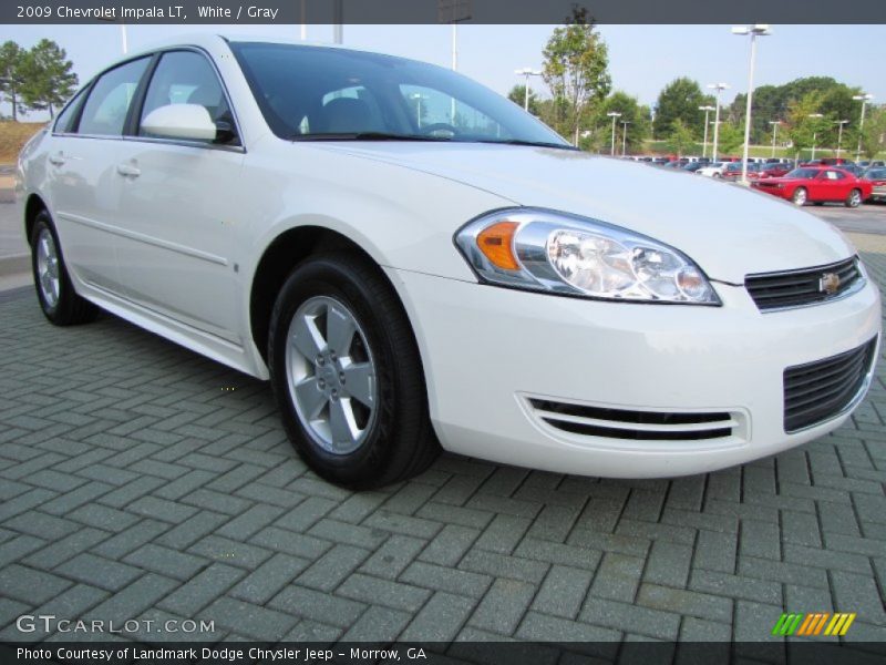 White / Gray 2009 Chevrolet Impala LT