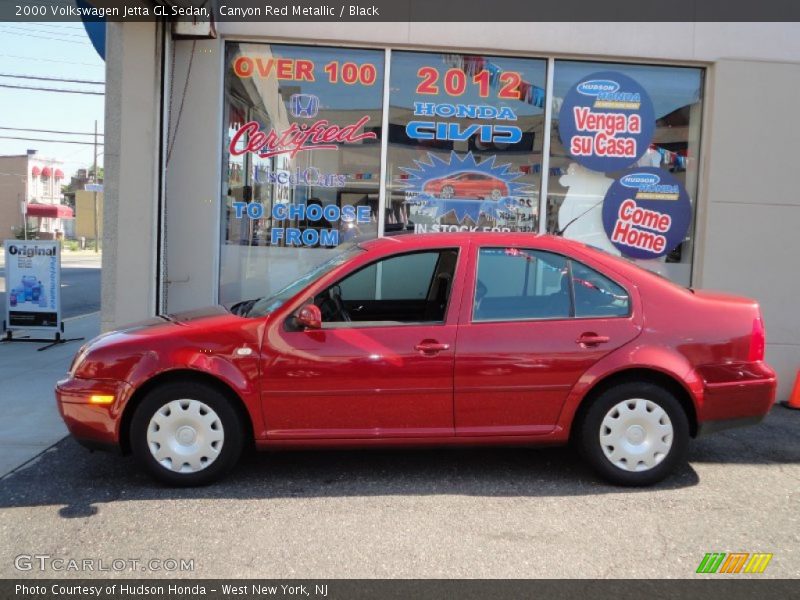 Canyon Red Metallic / Black 2000 Volkswagen Jetta GL Sedan