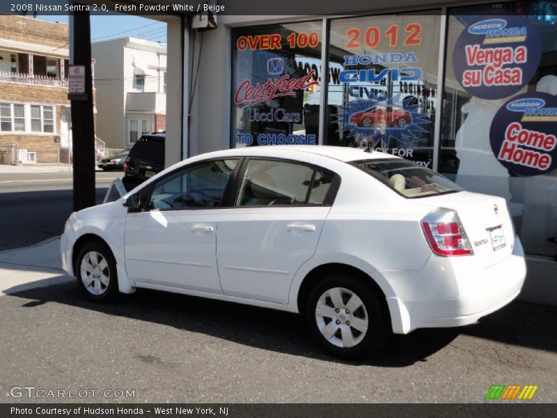 Fresh Powder White / Beige 2008 Nissan Sentra 2.0