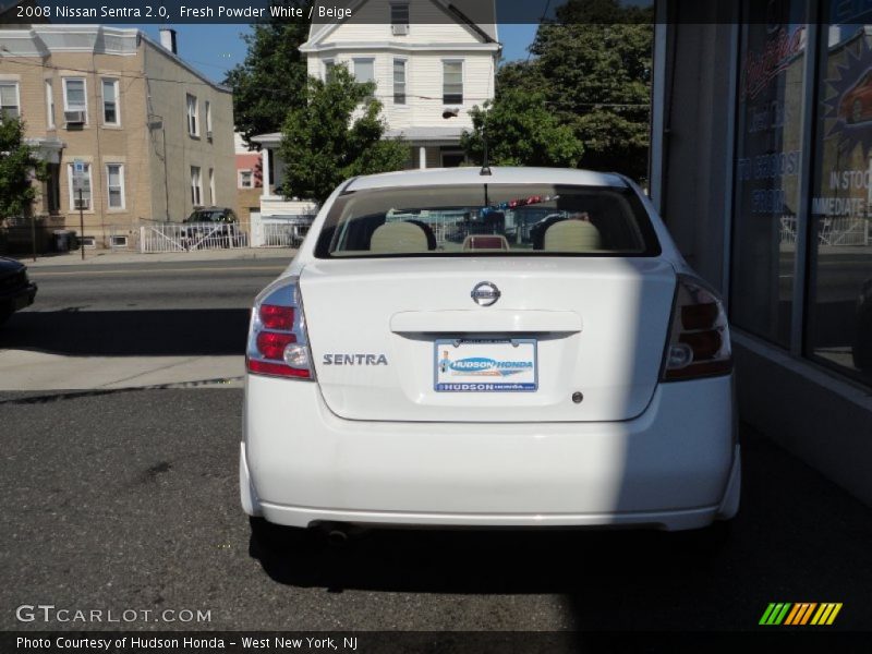 Fresh Powder White / Beige 2008 Nissan Sentra 2.0
