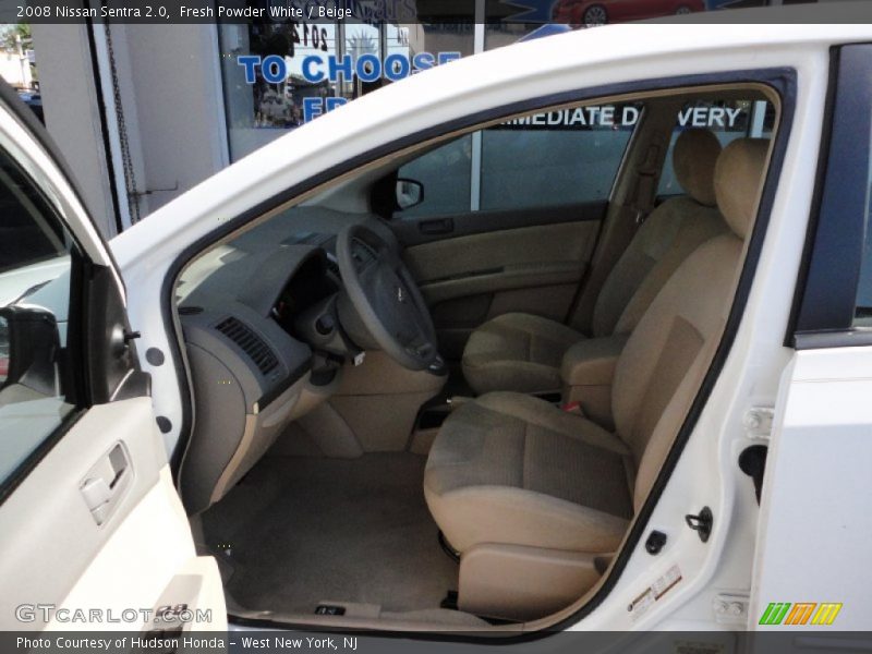 Fresh Powder White / Beige 2008 Nissan Sentra 2.0