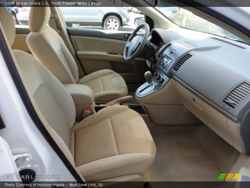 Fresh Powder White / Beige 2008 Nissan Sentra 2.0