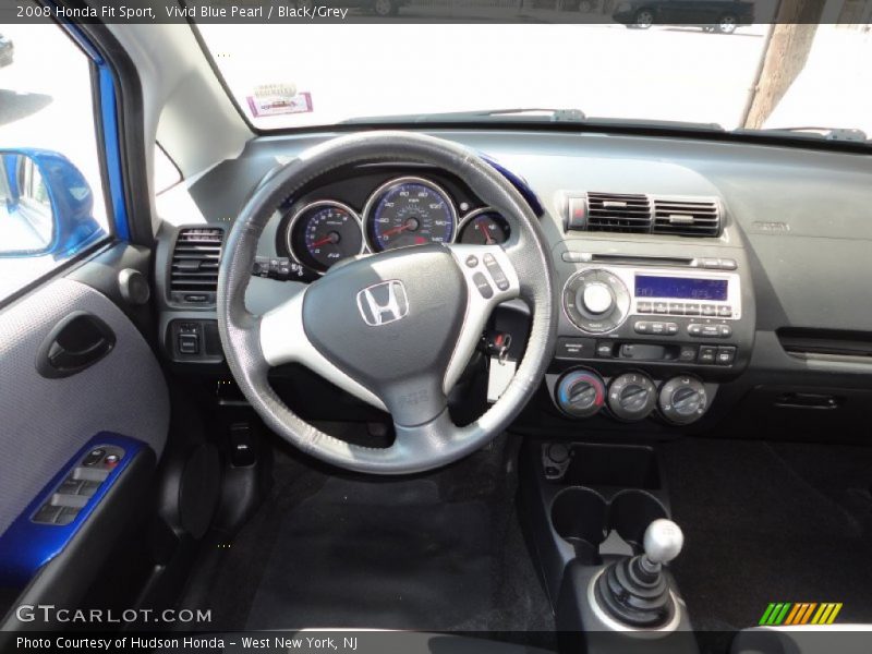 Vivid Blue Pearl / Black/Grey 2008 Honda Fit Sport