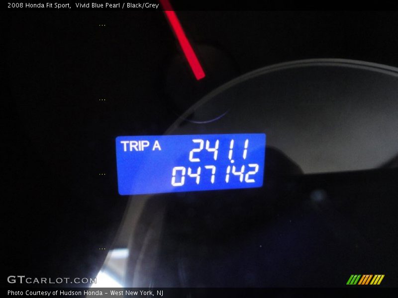 Vivid Blue Pearl / Black/Grey 2008 Honda Fit Sport