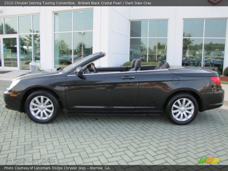 Brilliant Black Crystal Pearl / Dark Slate Gray 2010 Chrysler Sebring Touring Convertible