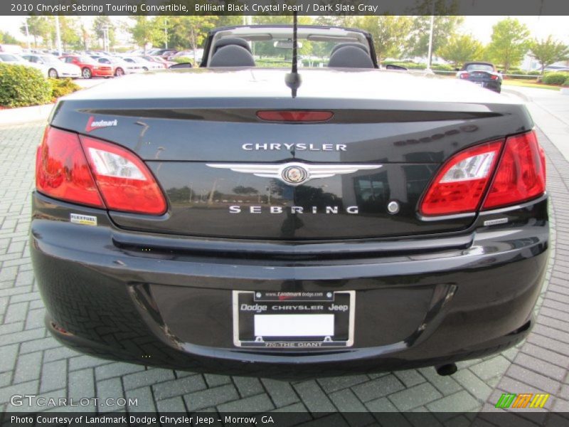 Brilliant Black Crystal Pearl / Dark Slate Gray 2010 Chrysler Sebring Touring Convertible