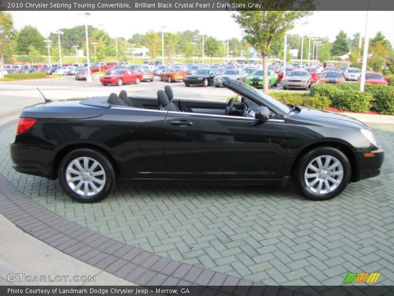 Brilliant Black Crystal Pearl / Dark Slate Gray 2010 Chrysler Sebring Touring Convertible