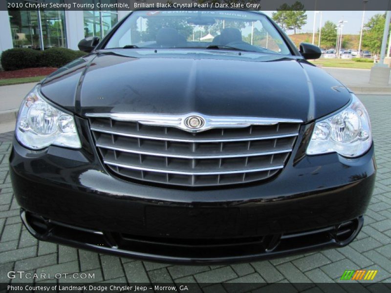 Brilliant Black Crystal Pearl / Dark Slate Gray 2010 Chrysler Sebring Touring Convertible