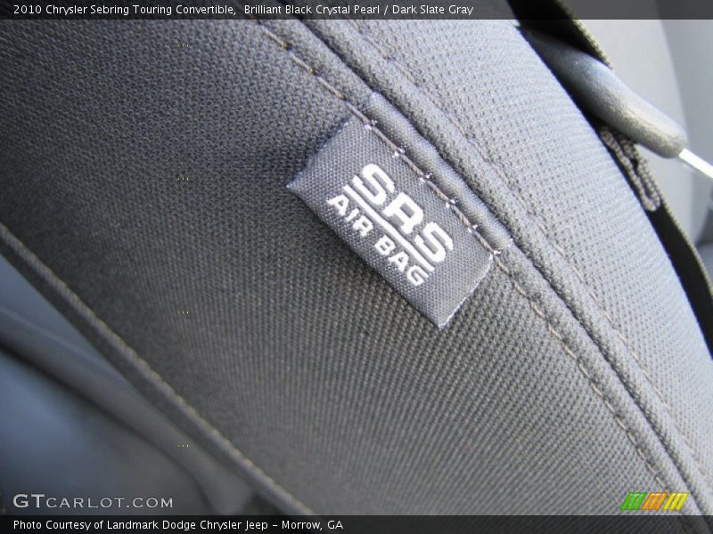 Brilliant Black Crystal Pearl / Dark Slate Gray 2010 Chrysler Sebring Touring Convertible