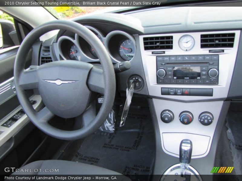 Brilliant Black Crystal Pearl / Dark Slate Gray 2010 Chrysler Sebring Touring Convertible